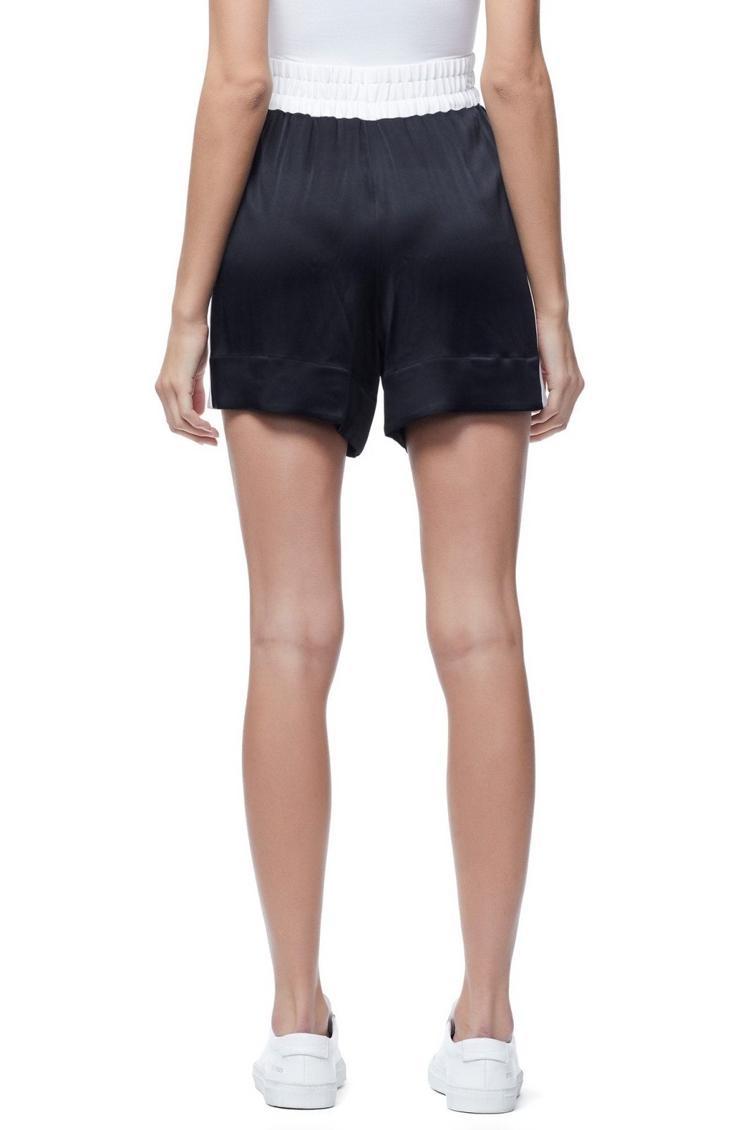 Good American The Satin Boxing Short | Black001