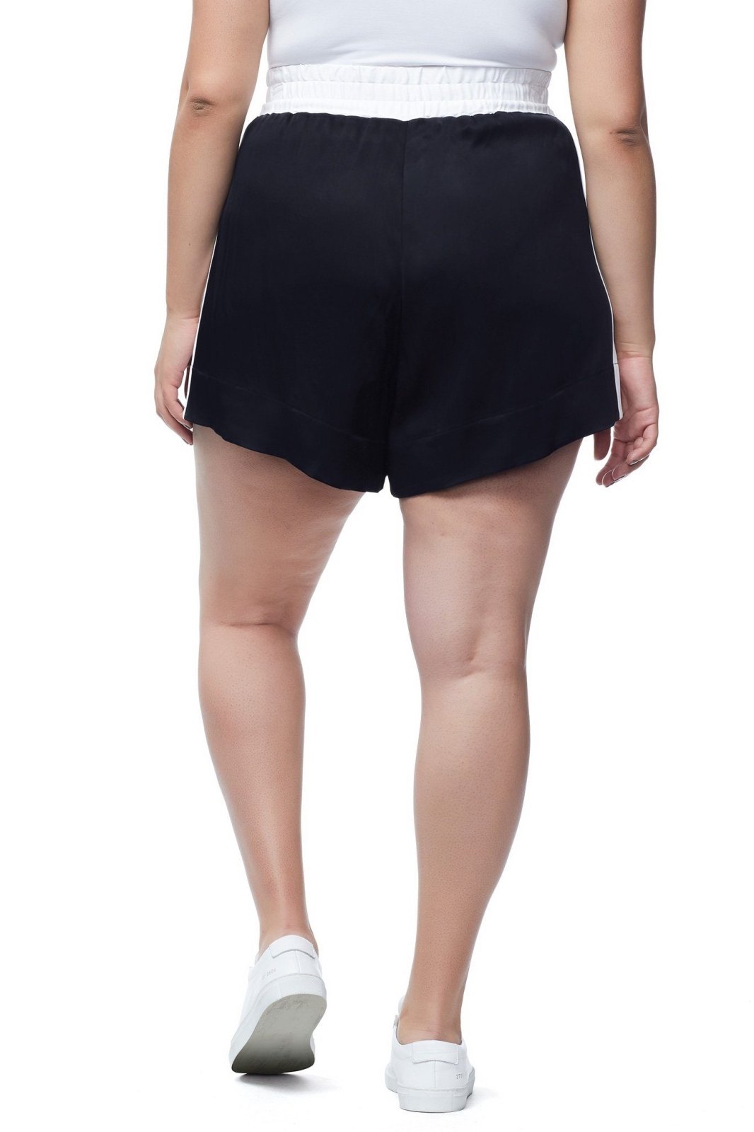 Good American The Satin Boxing Short | Black001