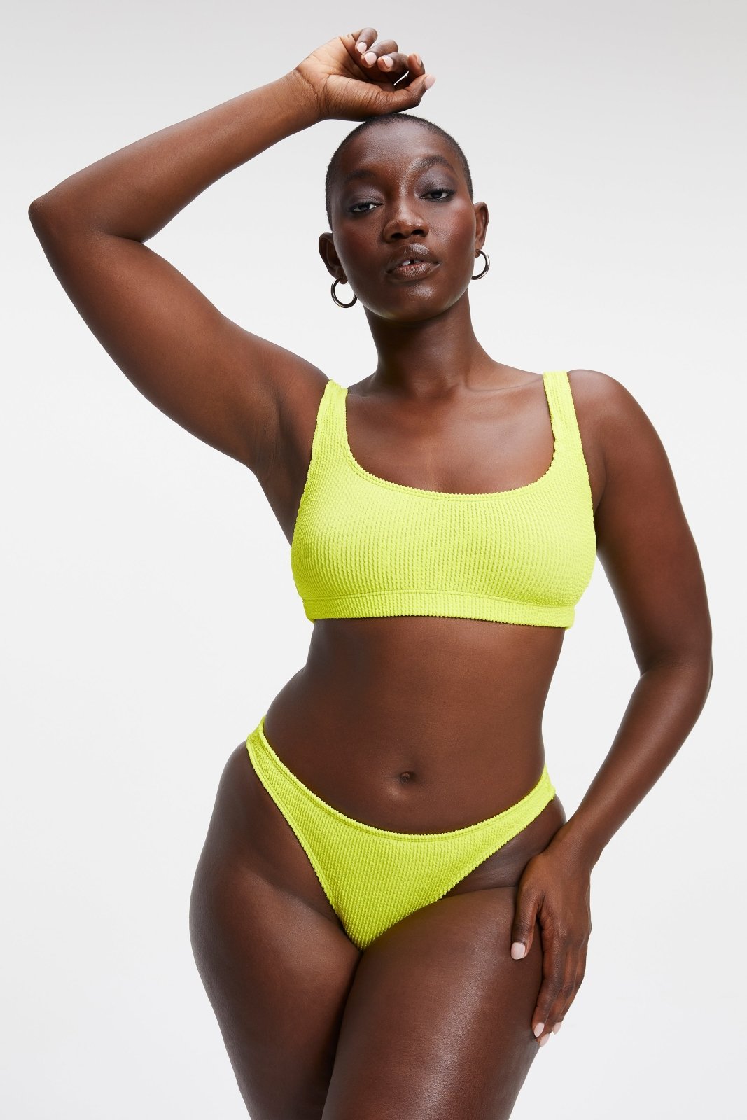 ALWAYS FITS SCOOP BIKINI TOP | ELECTRIC YELLOW001